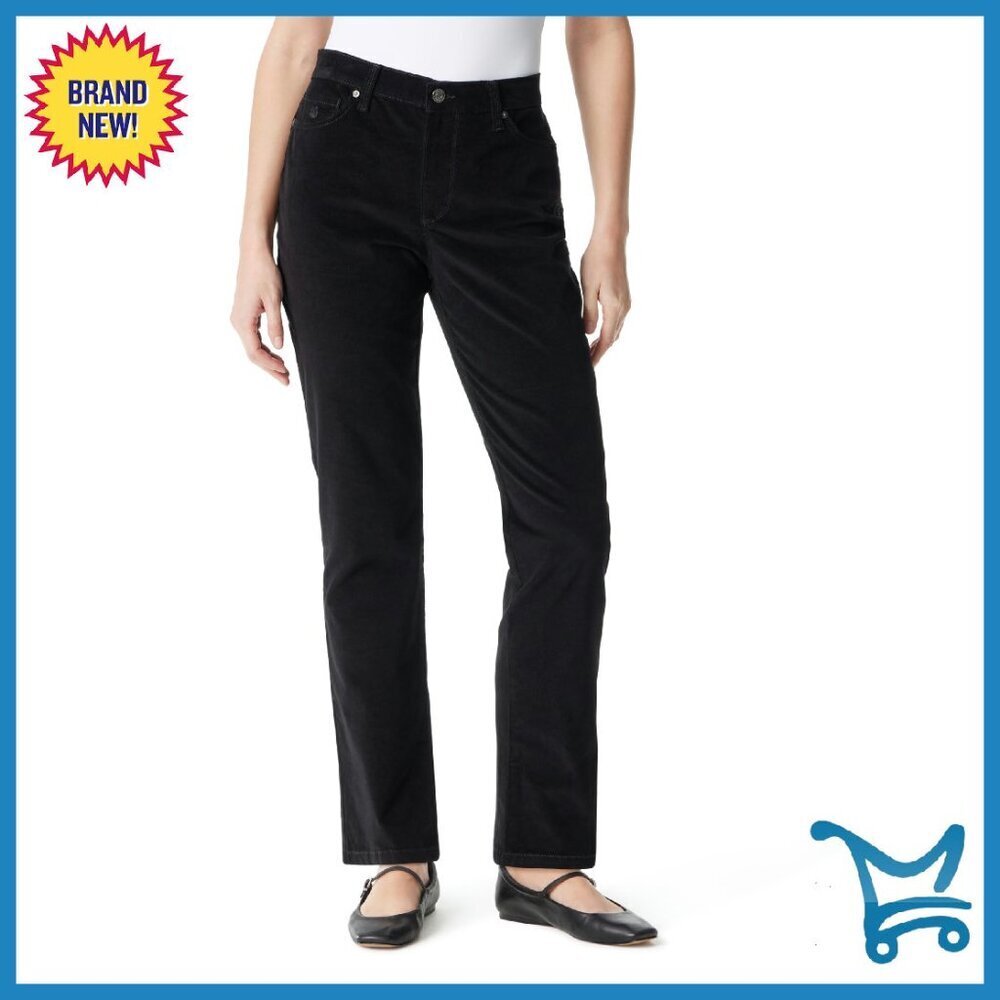 High Rise Corduroy Slim Pants, 31" Inseam, Five Pockets, Tapered Fit